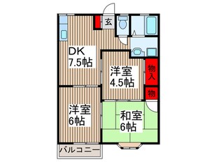 リバティーハイツの物件間取画像